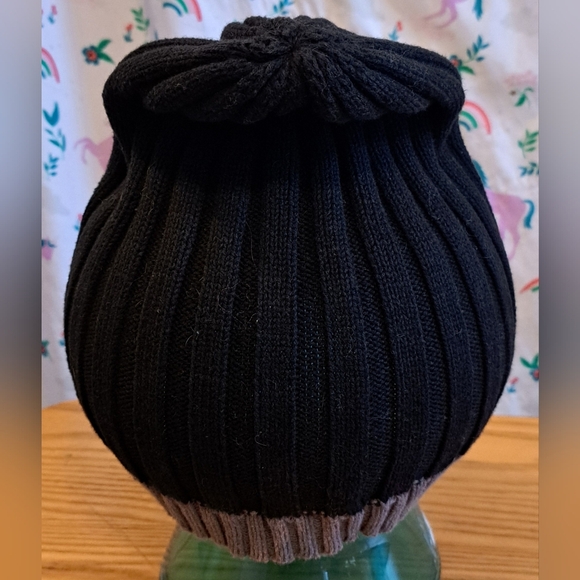 Vintage Y2K Kangol Grey & Black Unisex Winter Warm Cotton Comfy Beanie Hat Cap - Picture 4 of 8